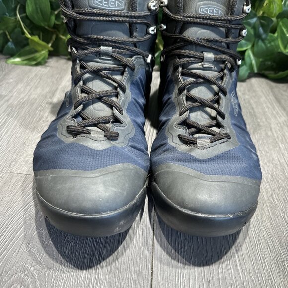 KEEN Venture Mid WP Hiking Boots Mens 10 Blue Nights Waterproof Trail Outdoors